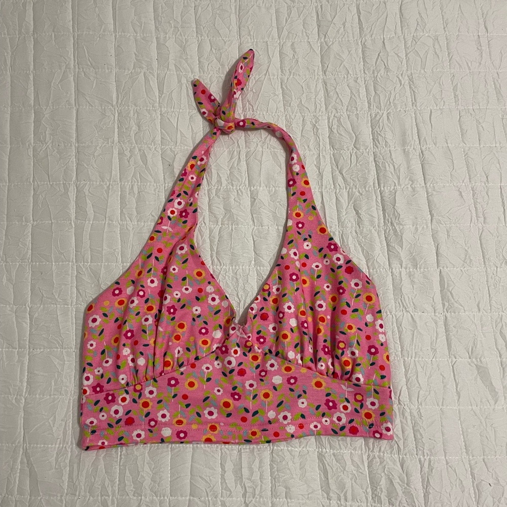 Romwe floral halter top